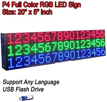 20 x 5 Wi-Fi 128x 32 piksela P4 Unutarnji full color led Znak RGB LED Zaslon Programabilni Прокручивающаяся