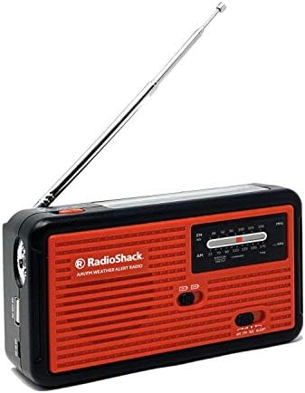 Disaster radio RadioShack – AM/FM/WX-Radio za primanje upozorenja o vremenu NOAA – Solarni panel, ručka ili