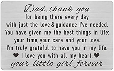 Tata je darove od Kćeri, Tatina Darove Kćeri, Tatina Umetanja za novčanik s gravurama na rođendan, Hvala ti,