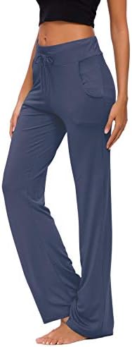 JAEZZIY Ženske Sportske hlače za joge s džepovima Pidžama Udoban Trkači Duge Hlače za trčanje
