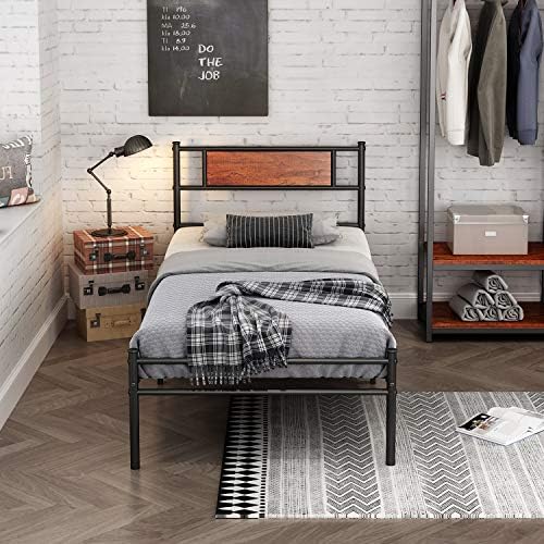 PAUKIN Moderna Pojednostavljena Metalni Bračni krevet s platforma s Uzglavljem i изножьем