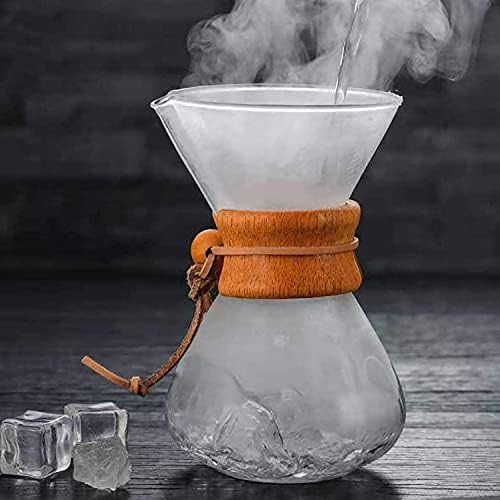 Ispunite Set Za Kuhanje Kave - Drip Staklo Aparat za kavu s Filtrom za Višekratnu Od 304 Nehrđajućeg Čelika,