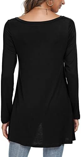 Ženska jesenski tunica POPYOUNG dugi rukav, majice za леггинсов, Svakodnevni bluzu s V-izrez,t-shirt