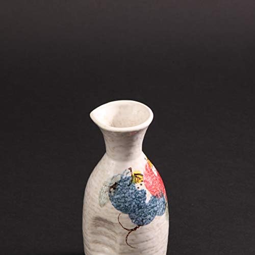 Лакетанский Keramičke Japanski Skup Sake od 5 Predmeta, Ručno oslikana, različite boje (Trešnja)