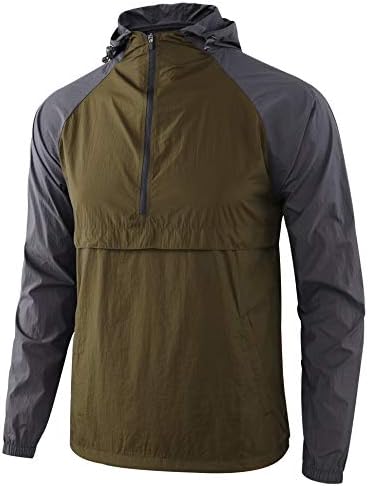KNQR Muška lagana vodootporna jakna-анорак zip sa kapuljačom Jakne Aktivne hoodies