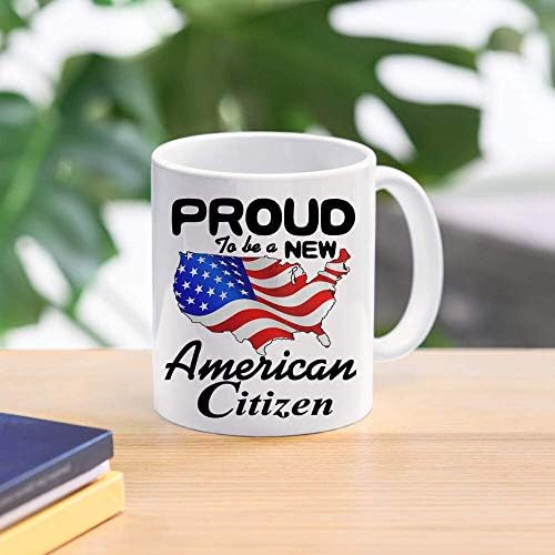 Zabavna Bubalo Novi Građanin - Hvali Se da je Novi Američki Državljanin,Bubalo Sa Američkom Zastavom Za Ponosni Muškaraca I Žena u SAD-u, Šalicu za Kavu, Ponosni Građani, Novost 11 unci, Bubalo