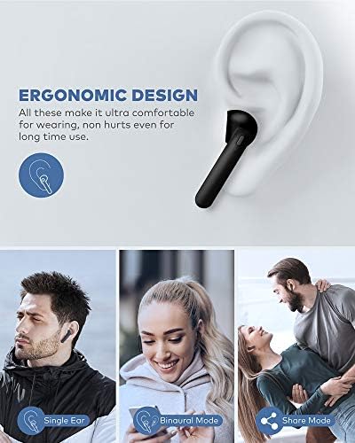 Falwedi IPX6 Vodootporan Bluetooth slušalice, Ove Bežične slušalice, 35-satni slušalice s cikličkim vremenom