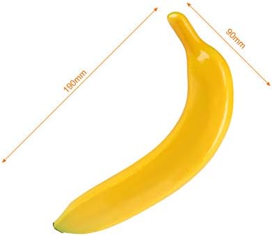 Kesoto 6pcs Umjetna Realno Imitacija Žute Banane Lažni Voće od Banana Kuća Kuhinjska Ukras Za Stranke, 7,5 X