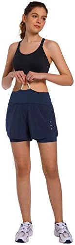 Kratke hlače za trčanje Ksmien Za žene 2 u 1 - Lagani Sport Sportski Sportske Kratke hlače za joge s džepovima za telefon