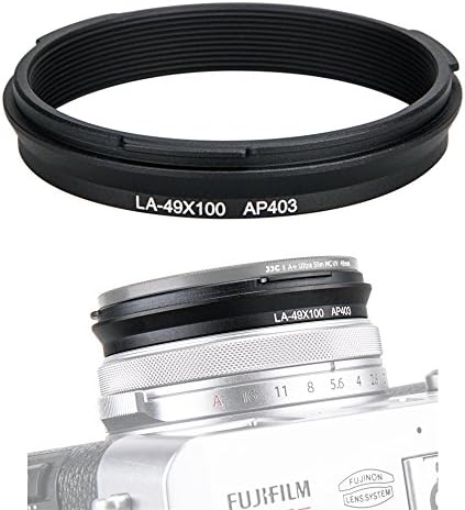 prijelazni prsten za metalni filter za objektiv 49 mm za kamere Fuji Fujifilm X100V X100F X100T X100S X100 X70