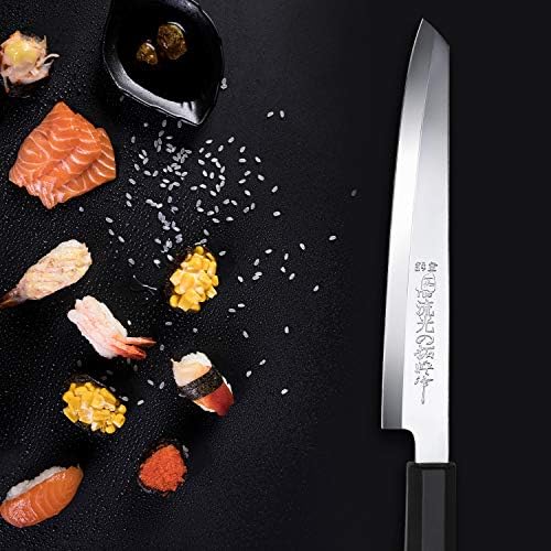 Nož TUO Sashimi Sushi Yanagiba - Japanski Kuhinjski Nož 8,25 cm sa oštrim nožem od visoko ugljičnog Nehrđajućeg