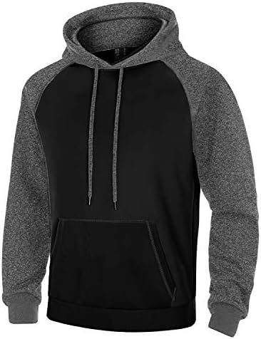 MAGCOMSEN Gospodo aktivne hoodies u Boji blok hoodies Kanga Sportski Ručni pulover Stilski veste za trčanje
