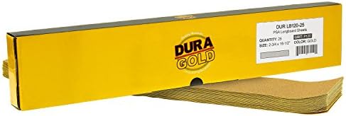 Dura-Gold Premium 40 Zrnate Zlatnih Pre narezanih listova brusnim papirom PSA Longboard, Kutija od 25-2-3/4