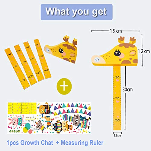 Horolas Chart Rast Djeteta Visina Naljepnica Zid za Djecu, Magnetska 3D Odvojiva Traka Za Mjerenje Visine Žirafa
