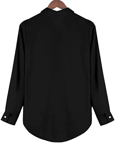 OMSJ Ženske košulje na zakopčane dugi rukav шифоновые Office V-izrez u obliku Svakodnevne Poslovne bluze Vrhovima