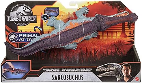 Саркозух Svijeta razdoblja Jure, Masivni Кусачий Dinosaur, Figurica Dinosaura Veće veličine sa Aktivnim Udarac