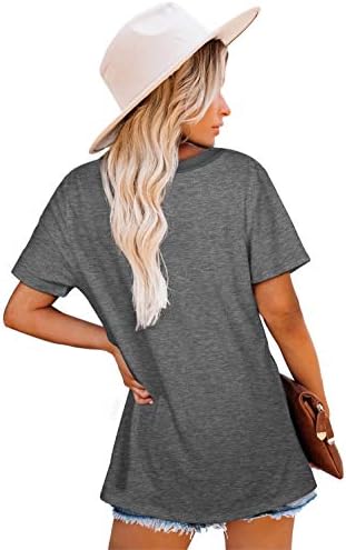 Ljetne majice Jescakoo za žene s okruglog izreza slobodnog rezanja, soft