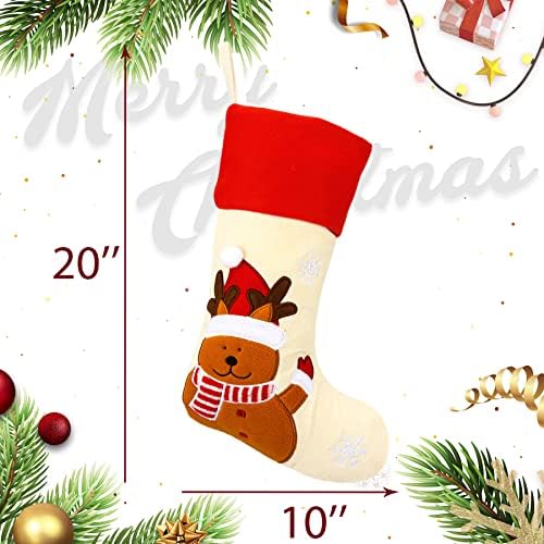 Slatka 3 kom. Božićne Čarape Nositelji Božićne Dekoracije Siva Santa Snjegović Jelenji Čarape 20 (Stil 1)