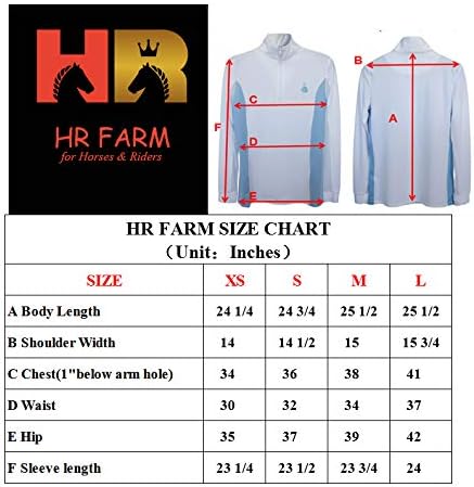 HR Farma Ženska jahanje s ventilirani majicu dugih Rukava Za natjecanja