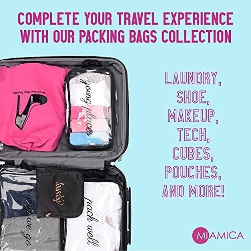 Ženska sklopivi putnu torbu za rublje Miamica, Pink, Oprati, osušiti, Staviti Ponoviti, 21 x 22 – Lagan, izdržljiv