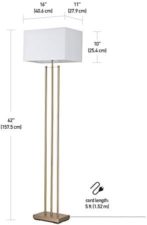 Podna lampa Globe Electric 67775 Versailles, 62 cm, Mat mesing