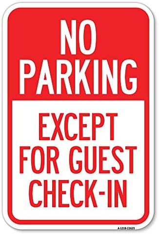 Parking je zabranjen, osim za registraciju gosti | Aluminij znak koji je zaštićen od rđe 12 X 18 | Zaštitite