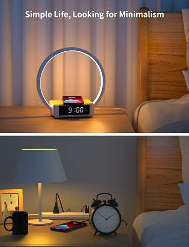 Lampe za Amouhom, 18 W Senzorska Svjetiljka Alarm sa Bežični Punjenja Za Buđenje, Digitalni Audio Punjač 10