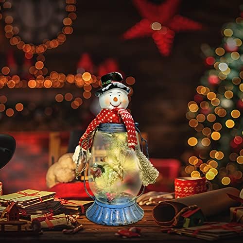 Božićni Ukras Vrhova Figurica Snjegović Svjetla 12 led dioda, 10 inča Božićne Središnje Dijelove Dekor Stola