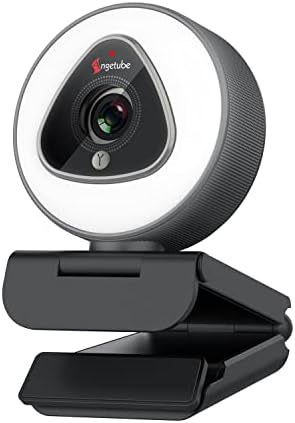 Streaming web kamera sa kružnom pozadinskim osvjetljenjem-Računalna kamera sa auto fokusom na 1080P sa mikrofonom,