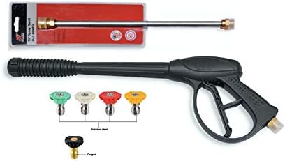PEGGAS - Pištolj - pištolj za pranje pod pritiskom, Skup palicama i sajli - Pištolj za pranje snage 4000 funti