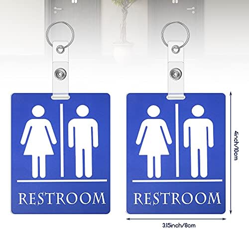 6 Kom. Preskakanje u kupaonicu Preskakanje u wc Privjesci Fleksibilna tag za kupaonicu s držačem ključeva za