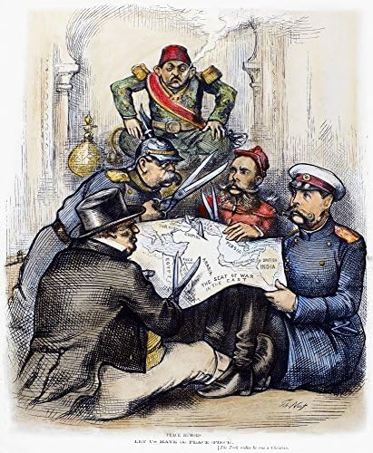 Rusko-Turski Rat 1877 NPeace Glasine Američki Crtani film Thomasa Nasta 1877 Godine, Pokazuje veliku Britaniju,