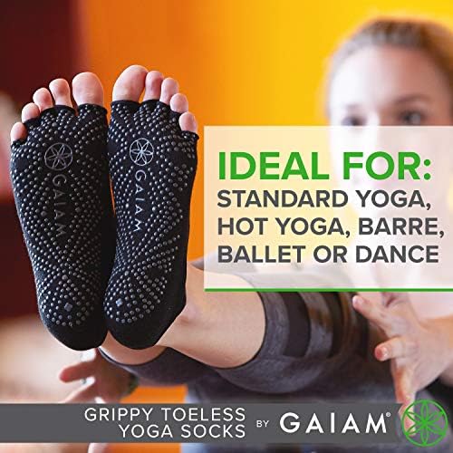Čarape za joge Gaiam bez čarapa, Нескользящие, s ljepljive napadaj, Pribor za žene i muškarce