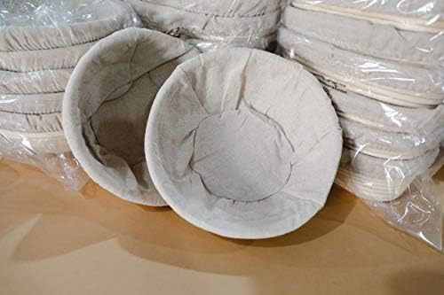Set košara za расстойки kruha DOYOLLA od 2 okrugle zdjele za расстойки tijesto promjera 8,5 cm s umetcima je