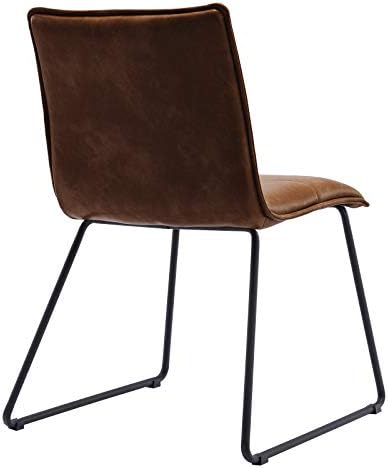 Stolice za blagovaonicu Duhome Komplet od 2 umjetno kožne Stolice s naglaskom na Srednji naslon sa Metalnim