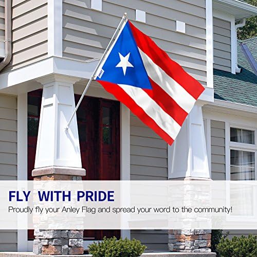 Zastava Puerto Rico Anley Fly Breeze 3x5 Metara - Svijetle boje i zaštita od izbljeđivanja - Naslov od platna