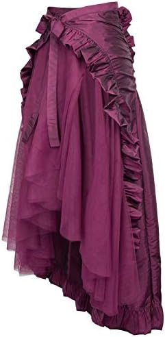 Belle Poke Ženska Steampunk Gotička suknja s volanima u viktorijanskom stilu Pirate suknja s volanima