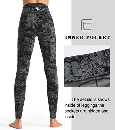 Kompresije hlače za joge Dragon Fit s unutarnjim džepovima u sportske hlače s visokim strukom, Elastične tajice za joge s kontrolom trbuh