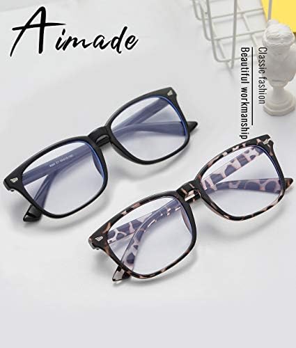 Naočale za čitanje Plavo Svjetlo Naprave za žene i za muškarce - Četvrtaste Naočale za Mudraci Anti-Plavi Snop Plave Svjetlosti Blokiranje Naočale Za Čitanje (Leopard/crna, 1.50)