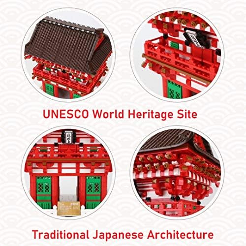 QWAN Arhitektura Japan Kyoto Киемидзу-dera Hram Ниомон Modularna izgradnja Setovi za odrasle (2409 kom.), Blokovi