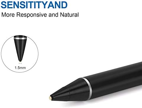 Punjive aktivne stylus olovke za touch screen, Digitalni Moderan olovka-olovka, kompatibilan sa iPhone i iPad (crna)