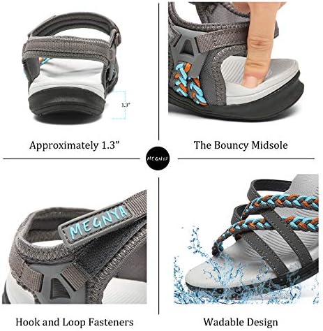 Planinarske sandale za žene, Udobne Sportske sandale za hodanje s remenom na udicu i petlji, Lagane i čvrste