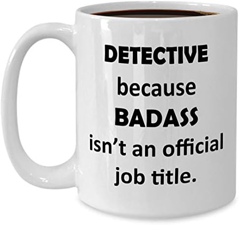 Pokloni za strmom Detektiva - Bubalo, Šalica Kave I Čaja, Velika Bijela Keramika na 15 oz - Privatni detektiv,