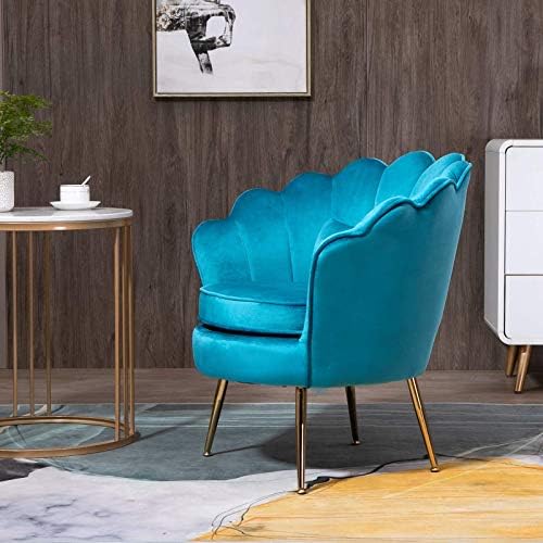 WQSLHX Лазурно-plavi Baršun Stolica s lumbalna jastuk za spavaće sobe, Акцентный stolica, Moderan Toaletni stol