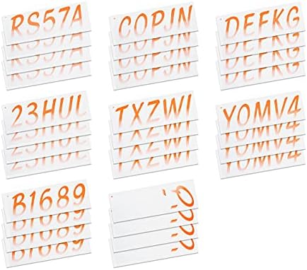 STIFFIE Whipline Narančasta/Bijela 3 Alfanumeričke Registraciju Identifikacijske Brojeve Naljepnice Naljepnice