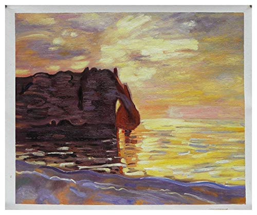 Этрета, Kraj dana - visokokvalitetna tocno ulje na platnu Claude Monet,ručno oslikana, odbojka na сумеречный