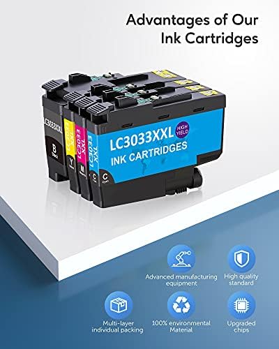 Update kompatibilna Zamjena spremnika s tintom za Brother 3033 LC3033XXL LC3033 LC3035XXL LC3035 Pogodno za