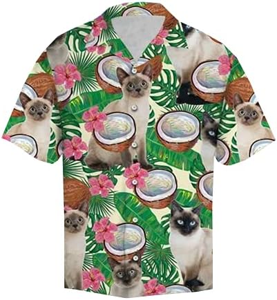 Cvjetni ljetne muške Havajske košulje - Stranka za ljubitelje životinja Plaža košulja Svakodnevni college Zbirka