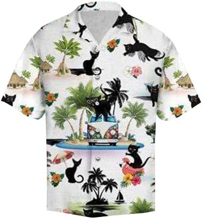 Cvjetni ljetne muške Havajske košulje - Stranka za ljubitelje životinja Plaža košulja Svakodnevni college Zbirka