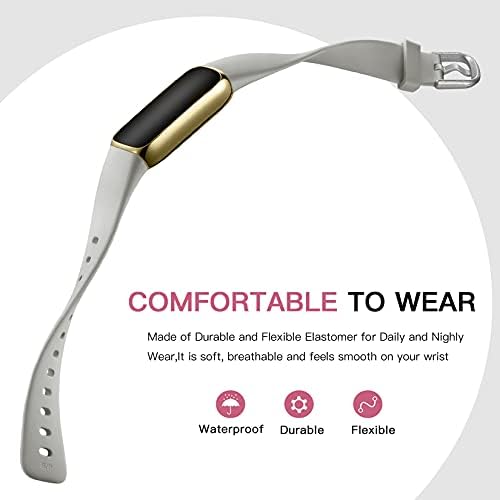 Uzicom Maledan 6 Kom, Kompatibilne s remenčićima Fitbit Luxe za žene i muškarce, Mekan silikon podesivi Vodootporan